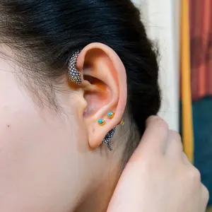 Handmade Cuff Earring, Boho Gold Silver Earring, Hippie Jewelry, Trending Ear Cuffs, Gift for Her, Ethnic Style Earring, Bohemian Accessory