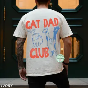 Cat Dad Shirt, Cat Dad Tee, Comfort Colors Cat Dad Club TShirt, Back Design Tee Funny Cat Shirt, Cat Lover, New Cat Dad Shirt, Pet Parent
