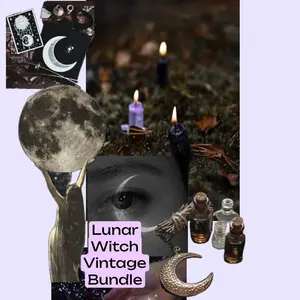 Lunar Witchcraft Box, Vintage Witchcraft Tools, Lunar Witch Beginner Bundle, Beginner Spellwork Kit, Lunar Witch Kit