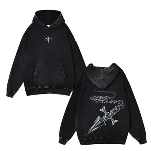 Retro Heavy Limited Kurapika Scarlet Hunter X Hunter Anime Double Printed Vintage Washed Hoodies Unisex Oversize Anime Manga Washed Heavyweight Cotton Hoodies, Gift For Anime Fan, Anime Lover