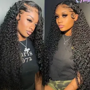 Glueless Lace Front Wigs Human Hair 13x6 HD Transparent – Deep Wave 30 Inch Pre Plucked with Baby Hair for Black Women
