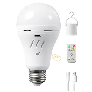 USB Rechargeable E27 Base Light Bulb with Remote Control, LED Dimmable Bulb with Timing Function, LED Bulb for Home, Bedroom, Living Room