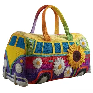 3D RV Travel Print Duffle Bag, Large Capacity Gym & Weekender Bag for Road Trips & Camping
