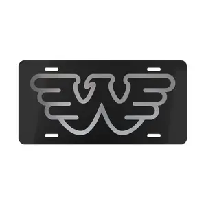 Waylon Jennings Classic Country Flying W License Plate Flat Print 2D Heavy Equipment License Plate License Plate Country Life Semi Trucks