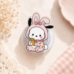 Adorable Pink Pochaccoo Phone Grip – Cute Puppy Character Magnetic Phone Stand