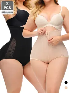 Women's Plus Size Mesh Breathable Waist Cinching Shapewear Pants, Underwear, Butt Lifting Tummy Control Body Shaper, Casual All Seasons Fit Smooth Womenswear