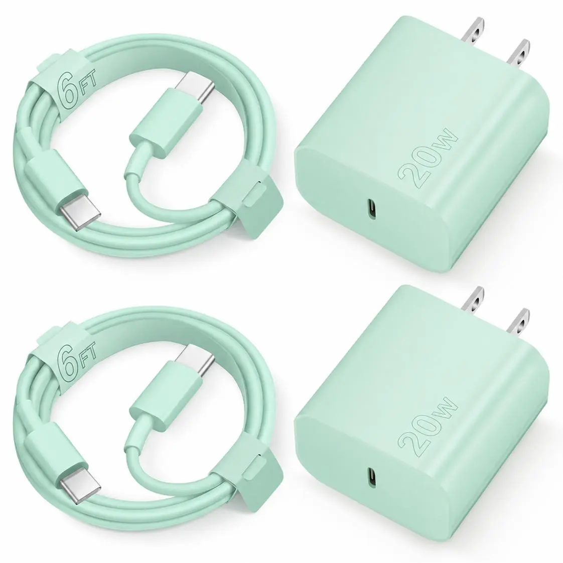 20W Multiple Colors AvailableUSB-C to Lightning Fast Charging Kit with 6FT Cables, Compatible with iPhone 14/14 Plus/14 Pro Max/13/12/11, for Smartphone, Cellphone, Electronic, Mobile Device, TikTok Shop Back to School,back to school haul