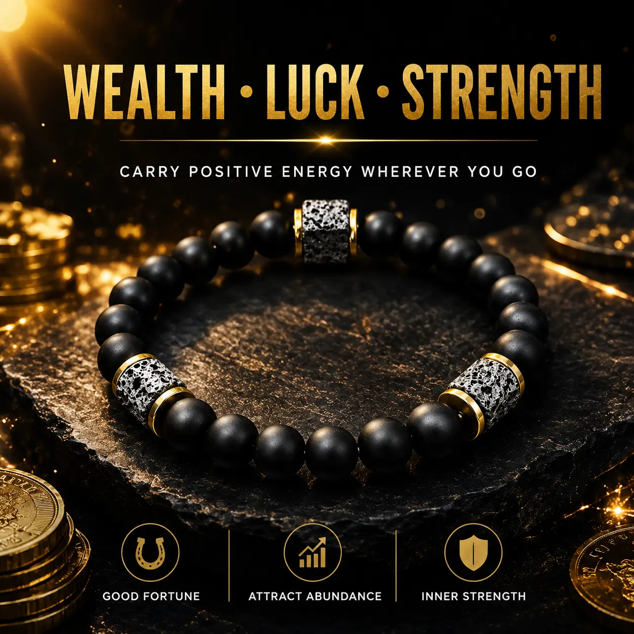 Obsidian & Black Tourmaline Bracelet - Manifestation & Protection Prosperity Crystal Beads Jewelry for Men & Women, Christmas Gift, Gifts for Mother's Day, Valentine's, Birthday, Anniversary, Black Grounding Stone Beaded Bracelet summerwins FathersDayGift