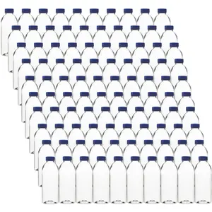 Clear Plastic Bottles 20oz PET Bottle with Flip-top Caps Made in USA - Pack of 100