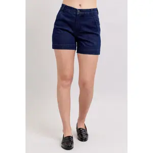 Judy Blue High Waist Dark Trouser Denim Short 15290