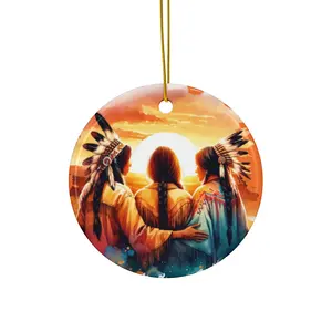 Native American Christmas ornament, MMIW, Christmas ornament for sisters, Indigenous Christmas, MMIP, Christmas gift for triplets, Christmas