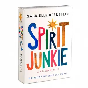 Spirit Junkie Oracle Card Game, 52pcs/set Portable Tarot Card, Divination Card, Casual Table Card Game for Family & Friends, Party Cards Game