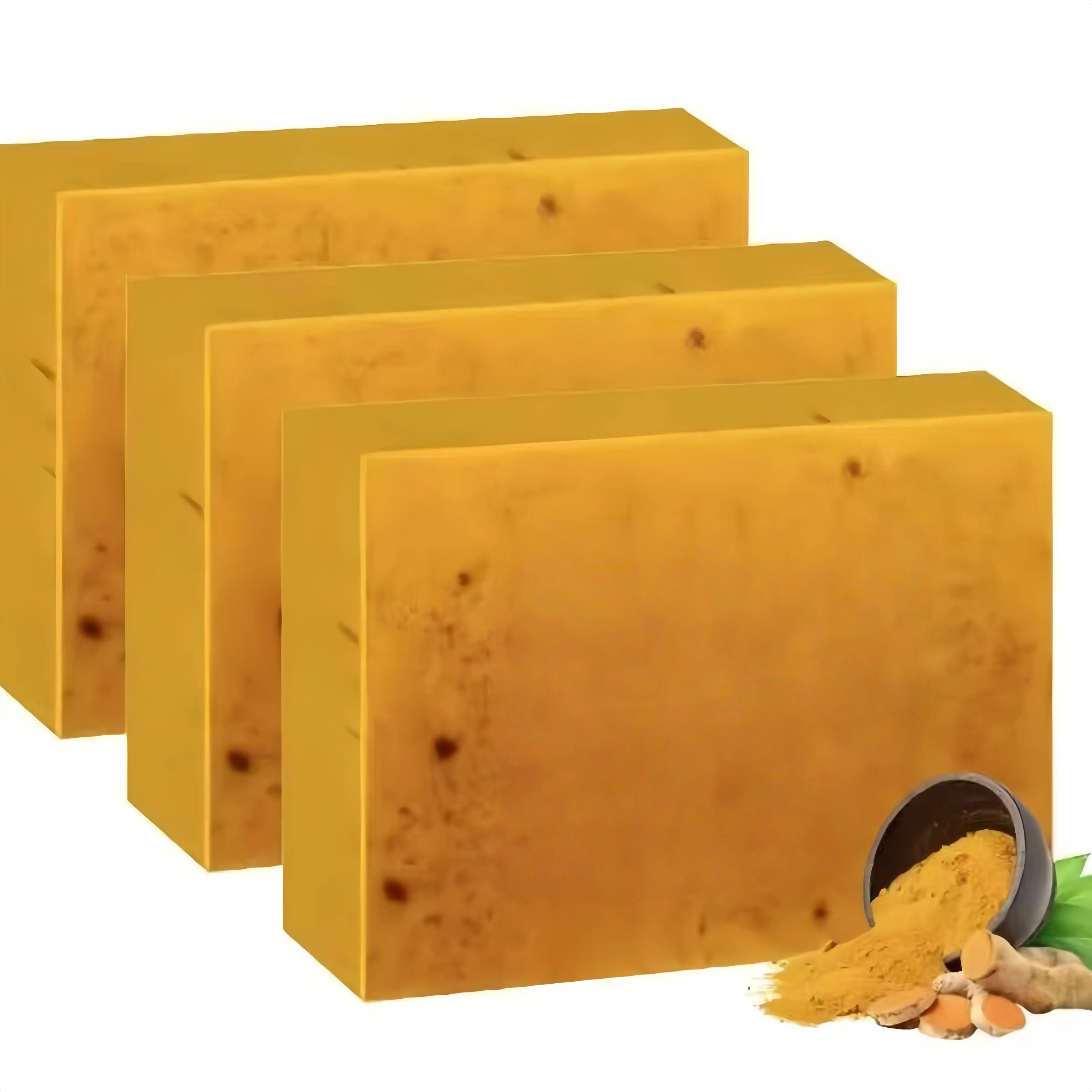 【BUY1GET 2 FREE】Lemon Turmeric 3pcs Kojic Acid Soap - Gentle Dark Spot Remover for Face Acne Cleanser Cream Cleansing turmeric soap Face Facial Skincare Radiant Comfort