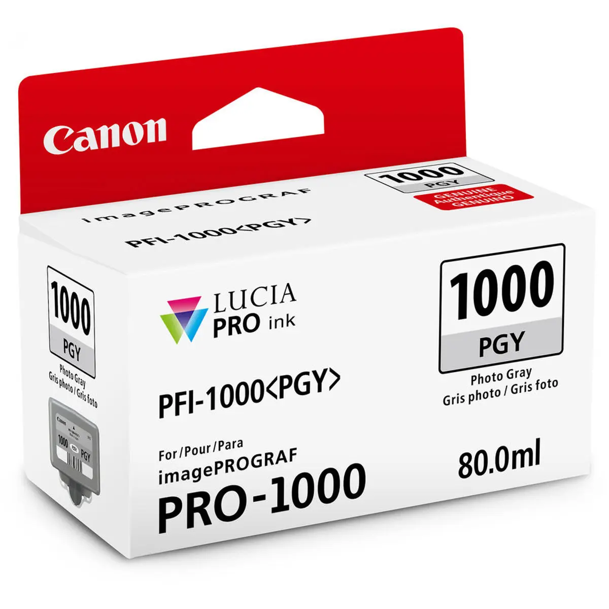 Canon PFI-1000PG Photo Gray LUCIA PRO ink for imagePROGRAF PRO-1000