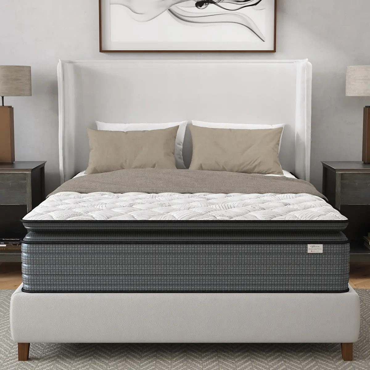 NapQueen Isabella 14-Inch Queen Hybrid Foam Mattress - CertiPUR-US Certified, Made in USA, Ergonomic Orthopedic, Water Resistant, Low Motion Transfer, 80.00 x 60.00 x 14.00 inches