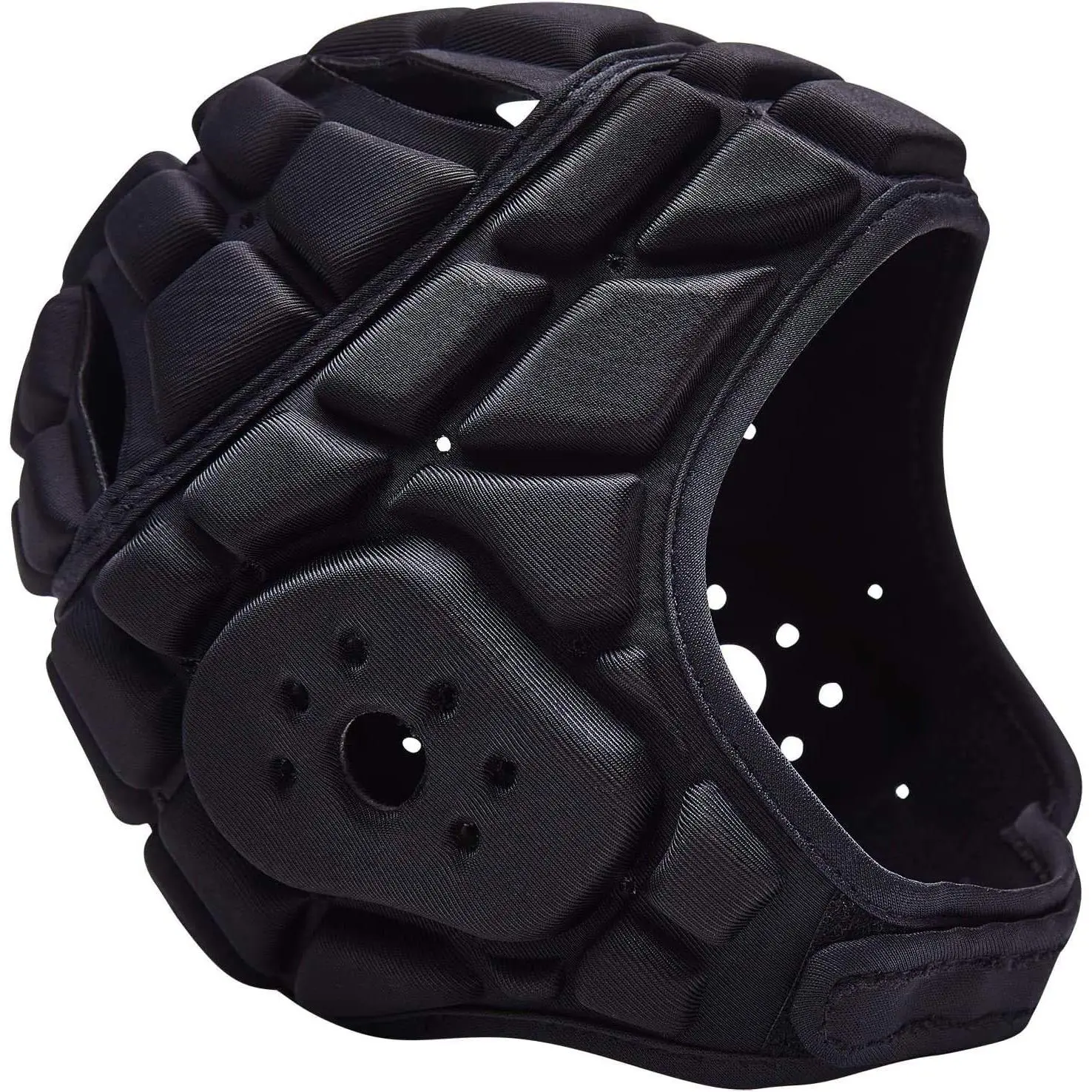 Soft Shell Scrum Cap for Youth & Adults, Padded EVA Foam Headgear with Adjustable Chin Strap for Flag Football, 7v7, Rugby, Soccer Goalie, S, Lacrosse, Safety Gear, Multi Sport Helmets, Brazilian Jiu Jitsu, Athletes