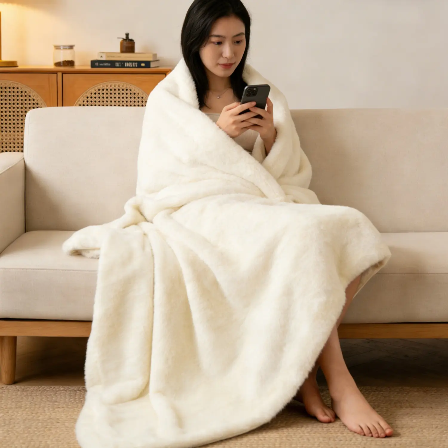 All-Season Thick Warm Luxury Blanket, Air Conditioning Cover, Sofa Throw, Hotel Style Versatile Bed Tail Blanket