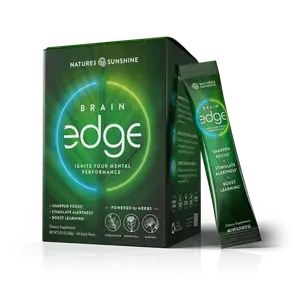 Nature's Sunshine Brain Edge Stick Packs - Ignite your Mental Performance-Yerba mate, Gingko. Energy Green Natural Beverage