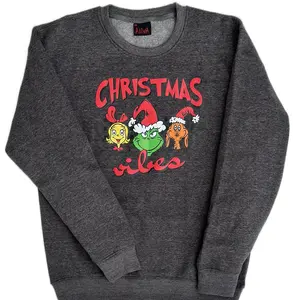 Christmas Vibes Christmas Crewneck Sweater Unisex Dark Gray Charcoal
