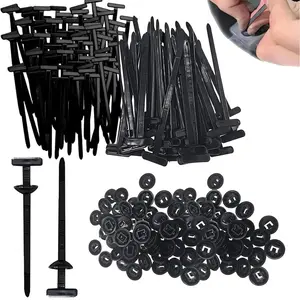 100Pcs Nylon Universal Cable Tie Buckle, Heavy Duty Self-Locking Nylon Zip Ties Holder, Multipurpose Plastic Cable Ties Tool for Car Daily Repair