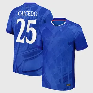 CHE Caicedo 25 Home Soccer Jersey, CHE Caicedo 25 Blue Short Sleeve Home Edition Soccer Shirt