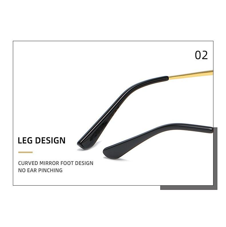 Metal frameless trimmed oval sunglasses, European and American retro fashion, high-end ins-style sunglasses