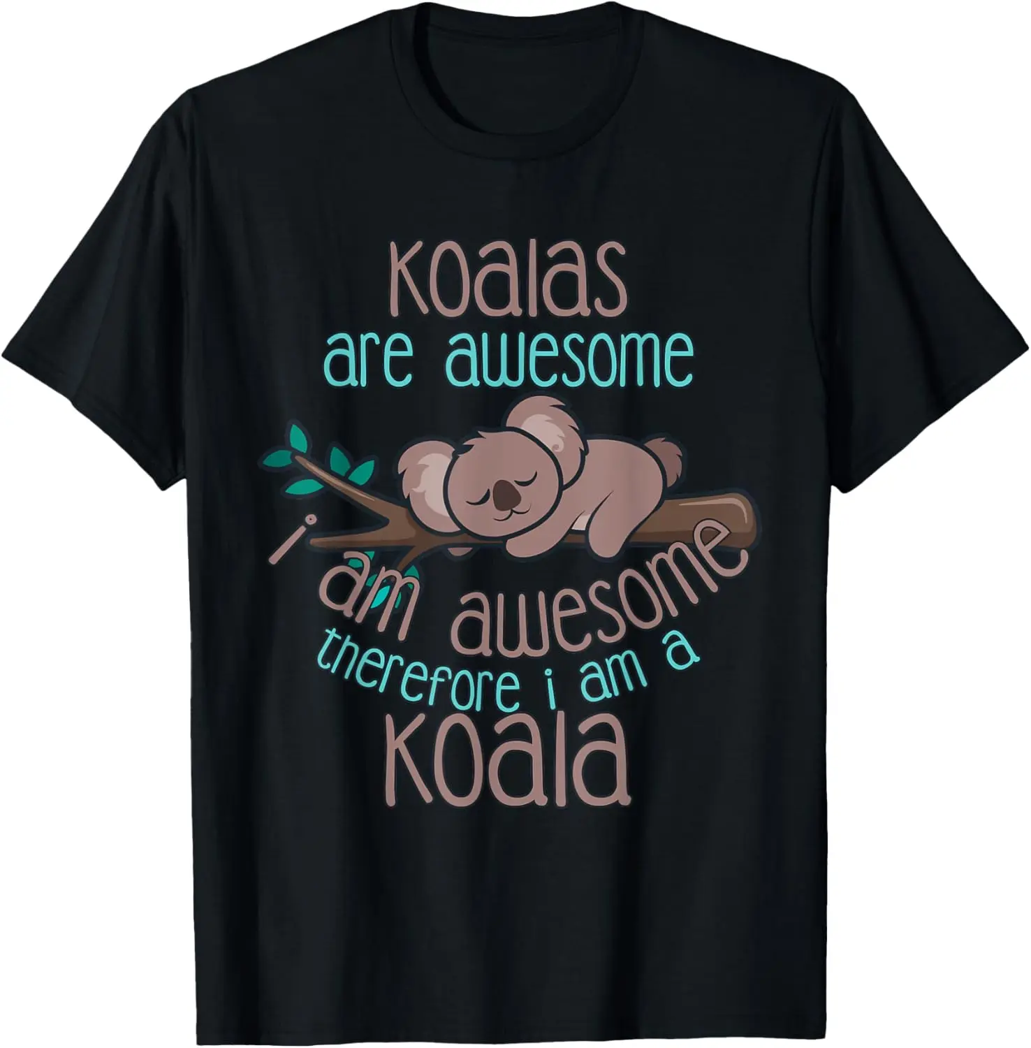 Women's 100% Cotton Round Neck Short Sleeve Vintage Graphic T-Shirt - Women's Top, Casual Everyday Clothes, Koala-Themed Gift for Enthusiasts