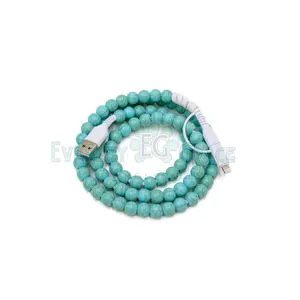 Green Turquoise Beaded 4-N-1 Charging Cord