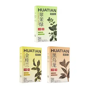 HUATIAN Jasmine Green Tea + Osmanthus Oolong Tea + Black Oolong Tea - 3 Flavor Instant Cold Brew Tea Powder Set (7g x 3 Boxes)