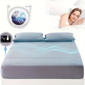 Earth Connected Bedding Grounding Sheet 95% Organic Cotton 5% Silver Fiber Fitted Bedding with Grounding Cord Machine Washable
