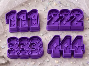 Angel Number Cookie Cutter & Stamp Set – Baking Tool