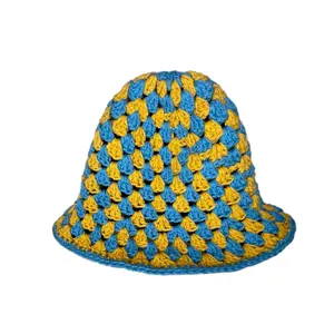 Granny Stitch Bucket Hat - Handmade crocheted bucket hat, using 100% cotton yarn