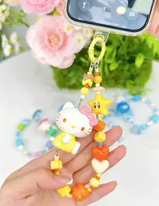 Handmade DIY Phone Chain Keychain, Cute Cartoon Pendant, Creative Bag & Key Ring Charm, Portable Fashion Accessory, Perfect Gift for Girls & Ladies#Summervibes