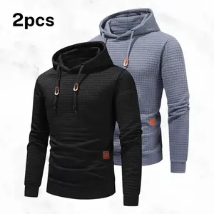 Men's trendy hoodie with plaid pattern, drawstring hood with metal eyelets, stylish and casual design suitable for everyday wear, commuting, and street sports. The men's top is a popular best selling fashion item. mens jacket corduroy winter outfits