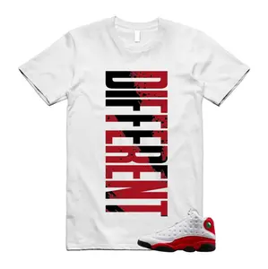 Red 13 Match Tee, University Red 13 Outfit Tee, Red White Outfit Tee, Streetwear Graphic T-Shirt, 100% Cotton, Unisex Fashion Cotton Tee