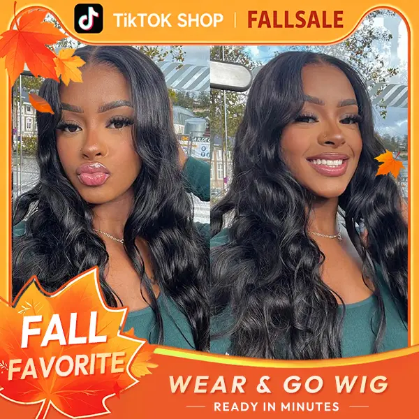 WIGFEVER Premium Human Hair Body Wave 6x4 HD Lace Glueless Frontal Wig - Thick, Sturdy Lace Front Wig for Black Girls, Deep Side Part Cap Design, Natural Hairstyle Fit