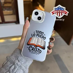 Case for iPhone 16 Pro Max 15 Plus 14 13 12 11 XS E XR Bible Verse Aesthetic Christian Pattern Shockproof Silicone PC Back Protective Smartphone Cover