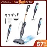 [FallDealsForYou] DEVOAC 10-in-1 Rotating Disc Electric Steam Cleaner - Lightweight Mopping Tool with Curved Brush, Removable Brush, 5m Cable, Spin Wringer, 3 Vapor Levels, US Plug - Ideal for Wood/Laminate/Marble Floors, Household Floor Cleaning Item