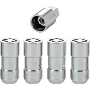 24210 Chrome Cone Seat Wheel Locks (M14 x 1.5 Thread Size) - Set of 4