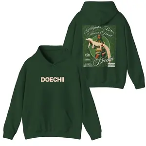 DOECHII Hoodie, Doechii Swamp Princess Concert Light Sand Pullover Merch For Unisex Mens Womens Fan Gift Him Her. hip hop, Gift for her, Gift for man, Gift for family, Gift for friend, Gift for Boyfriend