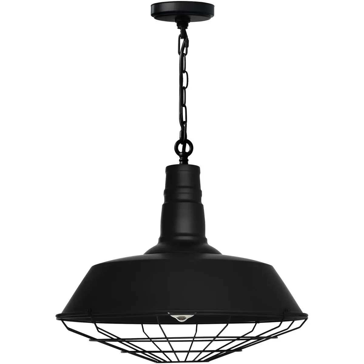 CWI Lighting Morgan 1 Light 18 inch Black Down Pendant Ceiling Light 9611P18-1-101