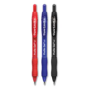 Sanford PAP Profile Retractable Gel Pen, 0.7 mm, Red - Pack of 12