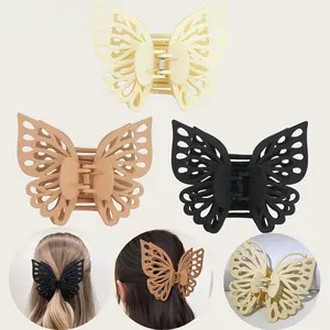 3Pcs Hollow Butterfly Hair Claw Clips Set Color Hair Barrettes Sweet Ponytail Holder for Women - Premium Materials, Stylish Design, Ideal Gift Cut Out Bow Diy