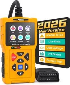 T OBD Scanner – Check Engine Light Code Reader, Read & Clear Fault Codes, Battery Test & Live Data, ,+ DTCs, I/M Readiness, Cloud Print, for + OBDII Vehicles