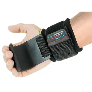 Weight Lifting Metal Hooks Neoprene Padded Wrist Wraps Set of 2