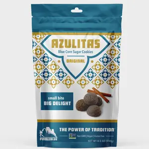 Pinole Blue Azulitas Organic Blue Corn Mexican Wedding Sugar Cookies
