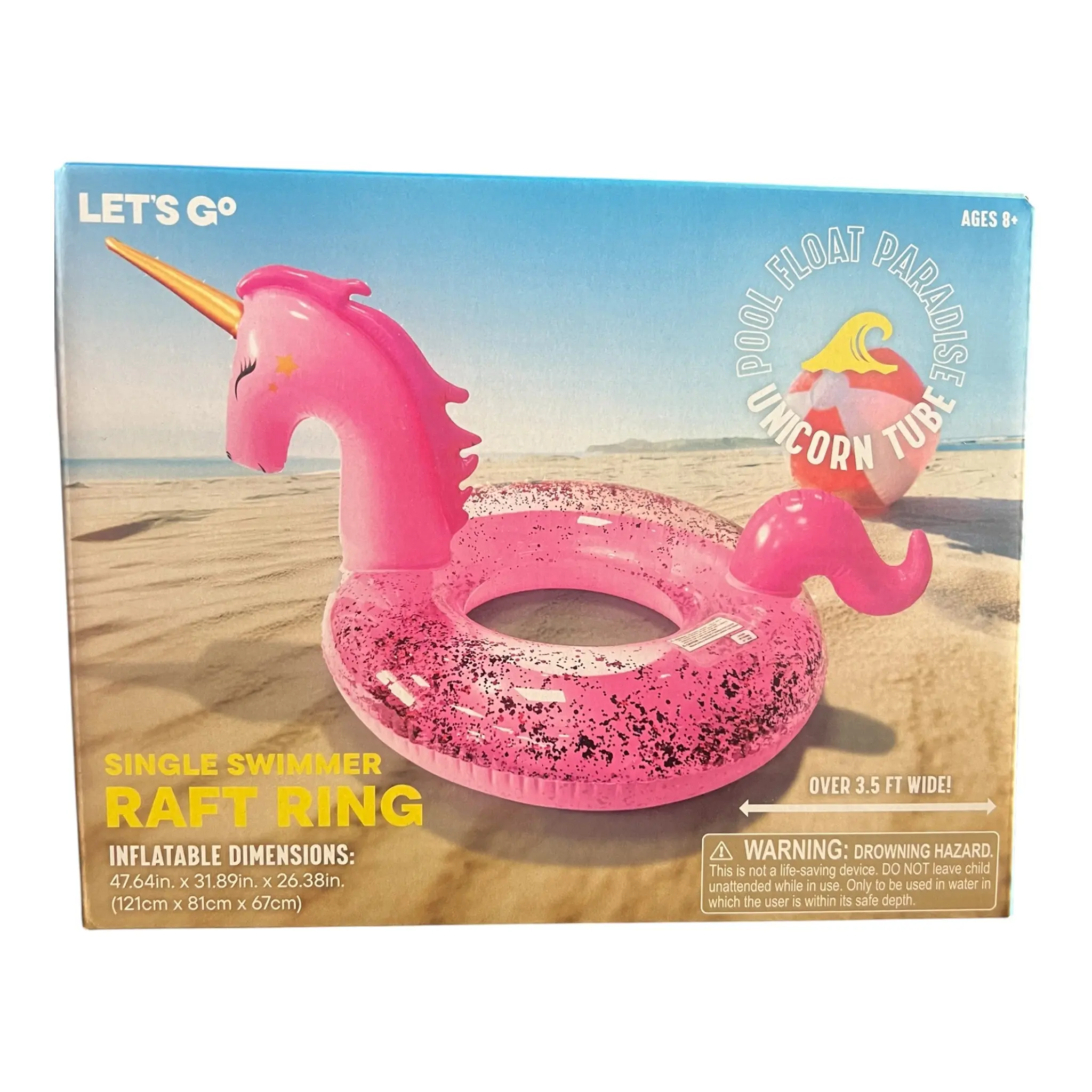 Pool Float Paradise Unicorn Tube - Single Swimmer Raft Ring