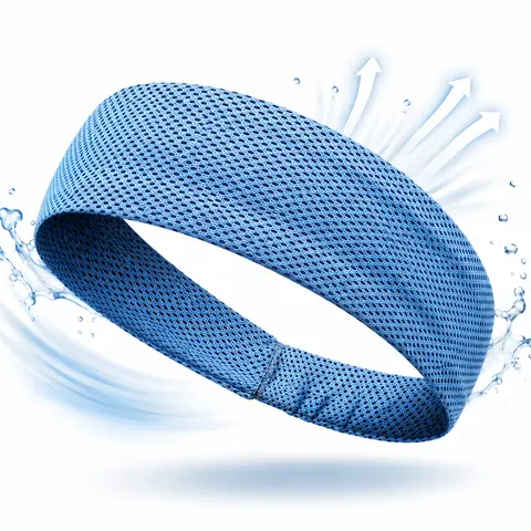 Cooling Sports Headband – Quick-Dry Non-Slip Sweatband, Elastic Workout Headband for Running, Gym, Yoga (Men & Women)