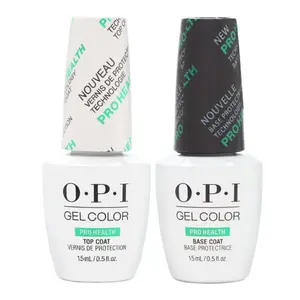 OPI Pro Heath Gelcolor Gel Nail Polish Top & Base Coat DUO Set - GC020 GC040 for Perfect Manicure
