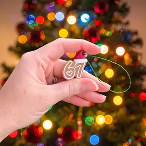 67 Ornament - Viral 67 Meme - Funny Christmas Cookie Ornament - Mini Ornament - Kids Trend Holiday Decor - Trending Kids Meme Gift